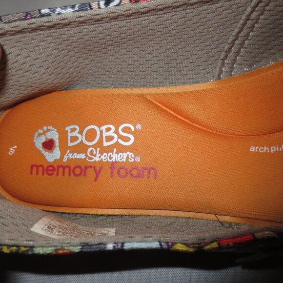 BOB’S SKECHERS dog print SLIP ON memory foam UNIQUE shoe COMFY SIZE 8.5 - Picture 4 of 8